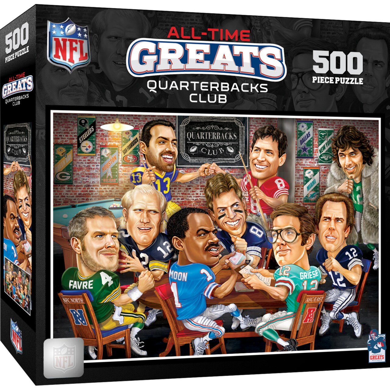 Masterpieces 500 Piece Jigsaw Puzzle - NFL Quarterback All-Time Greats